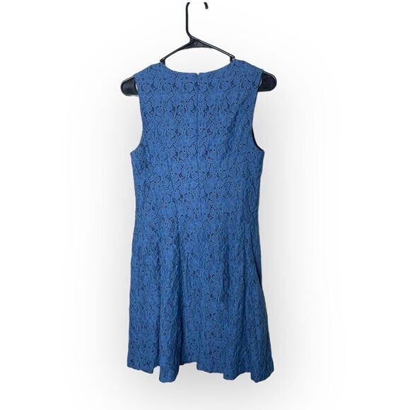 Derek Lam 10 Crosby Blue Lace Fit and Flare Skater Dress Size 4 - Picture 5 of 10